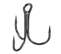 PATIKIL 10pz Ami da Pesca a Tre Punte 3X Acciaio Al Carbonio Nero