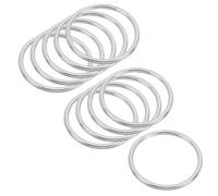 PATIKIL 10Pz Anelli Metallici 2" Anelli Acciaio Inossidabile 316 Anelli O Multiuso Grado Marino Anelli Rotondi Saldati per Macramè, Artigianato Fai da Te, Ferramenta, Cintura, 4x50mm