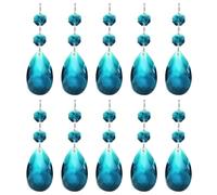 PATIKIL 10Pz Gocce Cristallo a Forma Lacrima 85mm Lunghezza 38mm Blu Cielo