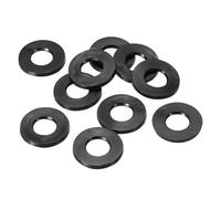 PATIKIL 10pz Rondelle Piatte in Gomma M10, Rondella Piatta 10mm ID x 20mm OD x 3mm Spessore Anello Tenuta Separatore Guarnizione per Tubo Rubinetto Tubo Acqua Bullone Fissaggio, Nero