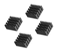 PATIKIL 10x20x20mm Alluminio Dissipatore Calore, 4pz Termico AdesivoTampone Raffreddatore per Raffreddamento Stampanti 3D, Nero