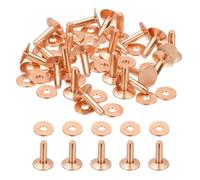 PATIKIL 10x3.3x12mm Borchie per Abbigliamento, 100 Set di Borchie per Abbigliamento e Rivetti in Pelle Borchie e Rivetti in Rame per Giacche in Pelle Artigianato Tessuti