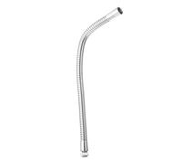 PATIKIL 11,8" Tubo Flessibile Universale Collo Cigno, 1pz M10 Posizionamento Metallo Filettatura Fine Prolunga Tubo Flessibile Braccio Flessibile per Lampada Attrezzatura, Tono Argento