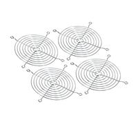 PATIKIL 115mm Ventola Dito Griglia, 4pz Metallo Griglia Protezione Protezione con Vite per Ventola Copertura Protettiva Fai-da-Te, Argento