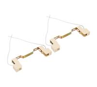 PATIKIL 118mm R7S Presa, 2pz Ceramica Lampada Supporto Alogena Presa Lampadina Base Convertitore Connettore Doppio Terminato con Cavo Filo, Multicolore Bianco