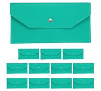 PATIKIL 12 buste a portafoglio in pelle PU, riutilizzabili, piccole tasche organizer in pelle per donne e uomini, da viaggio, verde