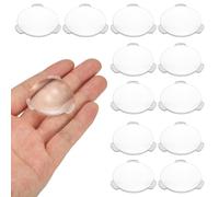PATIKIL 12 Pezzi Lente Biconvessa, 34mm Diametro 42mm Lunghezza Focale Lenti Ottiche Asferiche Ingranditore Fermacarte Acrilico Doppia Convessa Per DIY Casa Esperimento Telescopio