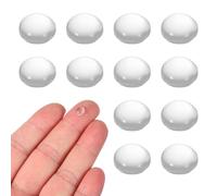 PATIKIL 12 Pezzi Lenti Convesse, 6mm Diametro Esterno 6mm Lunghezza Focale Lente Di Ingrandimento Lenti Ottiche Vetro Borosilicato Lente Di Ingrandimento Per DIY LED Fari Luci Tascabili