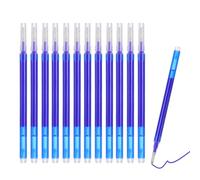 PATIKIL 12 Pezzi Ricariche Penna Cancellabile 0,7mm Blu | Inchiostro Gel Cancellabile, Punta Media Sostitutiva, Scrittura Fluida per Agenda Diario Appunti Ufficio Casa