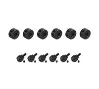 PATIKIL 12 Pezzi Set Di Collari Con Vite 3.05 Mm Foro Collari Albero 8 Mm Diametro Esterno 5 Mm Altezza Con 12 Pezzi Viti A Mano M3 Fermo Carrello Atterraggio Collare Ruota Nero