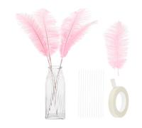 PATIKIL 12 Piume di Struzzo Naturali 10-12 Pollici / 25-30 CM Kit di Grandi Piume di Struzzo per Artigianato, Vaso, Decorazione Casa, Matrimonio, Festa, Composizione Floreale (Rosa Chiaro)