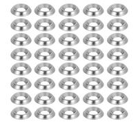 PATIKIL #12 Rondella A Testa Svasata, 100pz 304 Acciaio Inox Rondella Piatta A Testa A Coppetta Per Accessori Meccanici Parti Modelli Fai Da Te, Tonalità Argento
