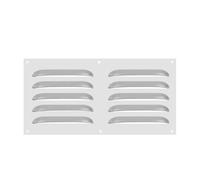 PATIKIL 12 x 6" Copertura Ventilazione in Acciaio Inossidabile, Griglia Aria a Schermo per Cappa di Ventilazione HVAC per Casa Cucina Camino Bagno Parete Soffitto, Tono Argento