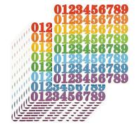 PATIKIL 1200 Pcs 15 Fogli Numeri Cassetta Postale, 1 Pollice Numeri Cassetta Postale in Vinile Multicolore Impermeabile per Esterno Adesivi Autoadesivi per Indirizzo Casa