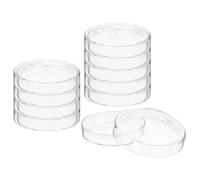 PATIKIL 120mm Alto Borosilicato Vetro Petri Piatti con Bordi, 10pz Petri Piatti Tissue Coltura Piastra per Laboratorio Scienze Experiment, Trasparente