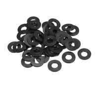 PATIKIL 120pz Rondelle Piatte in Gomma M6, Rondella Piatta 6mm ID x 16mm OD x 1,5mm Spessore Anello Tenuta Separatore Guarnizione per Tubo Rubinetto Tubo Acqua Bullone Fissaggio, Nero