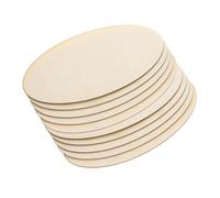 PATIKIL 120x60x2mm Pezzi Di Legno, 10 Pezzi Forme Ovali Di Legno Grezzo Sagome Di Legno Tagliate Decorazioni Naturali Per Progetti Di Artigianato Per Feste Di Natale