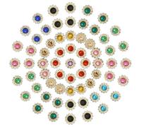 PATIKIL 12mm Girasole Diamante Strass da Cucire, 150 Pz Strass Cristallo Vetro Base Metallo Fiore Artiglio Strass per Bedazzling Creazione Abiti, 10 Colori