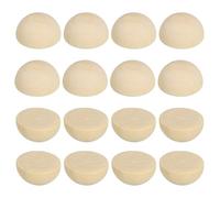 PATIKIL 12mm Perline Di Legno Semisfere 30 Pezzi Perline Di Legno Naturali Non Finite Sfere Di Divise Per Artigianato Decorazioni Pittura