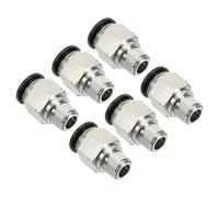 PATIKIL 12mm x 1/4"NPT Raccordi Push to Connect Filettatura Maschio, 6pz Raccordi Diritti ad Innesto Rapido Linea Pneumatica Tubo Articolato per Aria Acqua