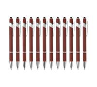 PATIKIL 12Pz Penna A Sfera Con Punta Stilo Nero 1.0mm Punto Medio Rosso | Per Schermi Touch Modello 3, Metallo Inchiostro, 2 In 1