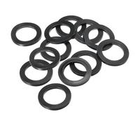 PATIKIL 12pz Rondelle Piatte in Gomma M30, Rondella Piatta 30mm ID x 39mm OD x 3mm Spessore Anello Tenuta Separatore Guarnizione per Tubo Rubinetto Tubo Acqua Bullone Fissaggio, Nero