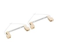 PATIKIL 135mm R7S Presa, 2pz Ceramica Lampada Supporto Alogena Presa Lampadina Base Convertitore Connettore Doppio Terminato con Cavo Filo, Argento Tono Bianco