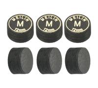 PATIKIL 13mm Punte per Stecche Biliardo, Confezione 6 Punte Medie a Strati Multipli per Stecche Biliardo, Punte Incollate per Stecche Snooker, Accessori per Biliardo, Nero