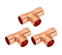 PATIKIL 14mm ID 1mm Spessore Raccordo in Rame a T, 5pz 99,9% Vie Puro Raccordo per Tubo in Rame Connettore Tubo a Raggio Corto con Connessione a Saldare a Caldo