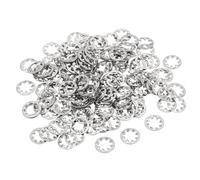 PATIKIL 150Pezzi Rondelle Di Bloccaggio A Denti Interni M5 Argento | Rondelle Dentate, Acciaio Inossidabile 304, Kit Assortito, Per Attrezzature Meccaniche Clip