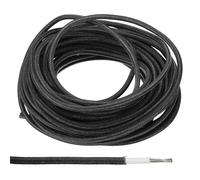 PATIKIL 16,4 Piedi 9AWG Cavo Elettronico, -30 a 200 Gradi Celsius Cavo Elettrico Flessibile in Silicone Isolato Resistente Alte Temperature per Lampada Caldaia Riscaldatore, Nero