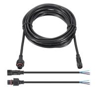 PATIKIL 16.4ft 4 Pin Cavo Prolunga, 20Awg Cavo Prolunga Impermeabile Ip67 con Kit Connettore Maschio Femmina 7,87" per Barca Auto Camion Interno/Esterno Luce a Strisce Solari a Led, Nero