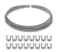 PATIKIL 16,4ft Spirale Acciaio Inossidabile 304, Stecche Metalliche Piatte per Corsetto con 40Pz Punte da 6mm per Forniture Corsetti, Gonne a Cerchio per Costumi, (6mm Largo)
