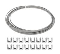 PATIKIL 16.4ft Spirale Acciaio Inossidabile 304, Stecche Metalliche Piatte per Corsetto con 40Pz Punte da 5mm per Forniture Corsetti, Gonne a Cerchio, (5mm Largo)