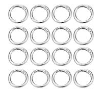 PATIKIL 16 Pezzi Ring A Molla Metallici, 1"/26mm Ring A Molla A Scatto Ganci Tondi Rivestimento A Barile Per Portachiavi Fibbie Chiusure Per Borse Charm Borsellino Cinturino Borsa