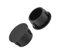 PATIKIL 16mm(5/8") Foro Tappi, 50pz Plastica Scatto Blocco Foro Tubo Inserto Fine Cappello per Acciaio Mobili Scherma Post Tubatura, Nero