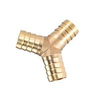 PATIKIL 16mm 5/8" ID Ottone Innesto Splicer Raccordo, Forma Y 3 Vie Innesto T Flessibile Raccordo per Aria Gas Acqua Carburante