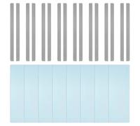 PATIKIL 16Pz Strisce Evidenziazione Lettura Guidata, 2 Misure Segnalibri Evidenziatori Sovrapposti Colorati, Regoli Tracciamento Lettura con rigo Aiuto per Dislessia, Trasparenti e Blu