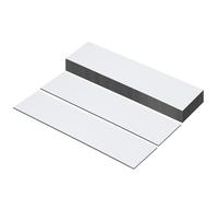 PATIKIL 16pz Targhette Nome Vuote 10"x2", Targhette Personalizzate con Incisione Laser Rettangolari per Targhette Personalizzate, Forniture per Pittura Porte Ufficio, Bianco, Nero