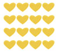 PATIKIL 16pz Termoadesive Toppe Forma Cuore Cuci Toppa Ricamate Giallo
