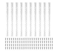 PATIKIL 16x1.2 Inch Cerniera Pianoforte,10 Pcs 304 Acciaio Inossidabile Cerniera Continua Con Fori Per Porta Cancello Pianoforte Scatola Legno Mobile Barca, Argento