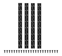 PATIKIL 16x1.2 Pollice Cerniera Continua Per Pianoforte, 4 Pezzi Cerniera Continua In Acciaio Inossidabile 304 Con Fori Per Porta Cancello Pianoforte Scatola Di Legno Armadio Barca, Nero
