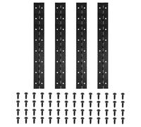 PATIKIL 16x2 Inch Cerniera Per Pianoforte, 4 Pezzi 304 Acciaio Inossidabile Cerniera Continua Con Fori Per Porta Cancello Pianoforte Scatola Di Legno Armadio Barca, Nero