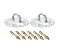 PATIKIL 176lbs 75mm Acciaio Soffitto Ganci 2pz Soffitto Ventola Gancio Pad Occhielli Piastra Muro Gancio Hardware con Montaggio Viti per Pensili Lampada Portapiante