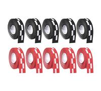 PATIKIL 18" Ping Pong Lato Nastro, 10pz Ping Pong Bordo Nastro Protezione Bordi Gomma e Lama per Racchette Racchetta, Rosso Nero