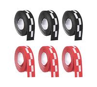 PATIKIL 18" Ping Pong Lato Nastro, 6pz Ping Pong Bordo Nastro Protezione Bordi Gomma e Lama per Racchette Racchetta, Rosso Nero