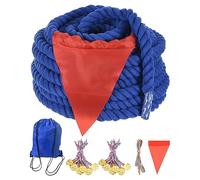 PATIKIL 18M Corda per Gioco di Tiro alla Fune, Corda Cotone per Adulti Adolescenti Campo Giorno Giochi Feste Carnevale Famiglia Esterni Cortile Giardino Casa Prato, Blu