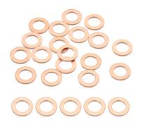 PATIKIL 18Pz Rondelle Rame M6, Rondelle Piatte in Rame M6x10x1mm Kit Rondella Tenuta Assortimento Metallo, Tappo di Scarico olio Anello di Guarnizione per Autoveicoli, Viti e Bulloni