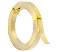 PATIKIL 19.7 Piedi Ottone Quadrato Filo 8mm Largo Pieghevole Ottone Perline Filo 30 Calibro Piatto Lunetta Filo per Gioielli Creazione Fai da Te Scultura Artigianato