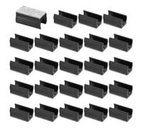 PATIKIL 19mm Copertura Piedini Sedia Rettangolare con Cuscinetto Feltro, 24pz Scorrono senza Graffi Piedini Mobili Protezioni Legno Duro Cappucci Tubi per Pavimenti Legno Ufficio, Nero